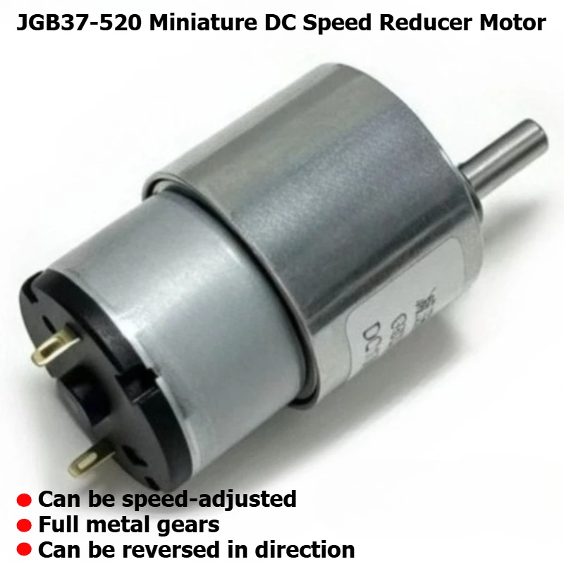 Miniature DC speed-regulating motor JGB37-520, with speed regulator integrated motor