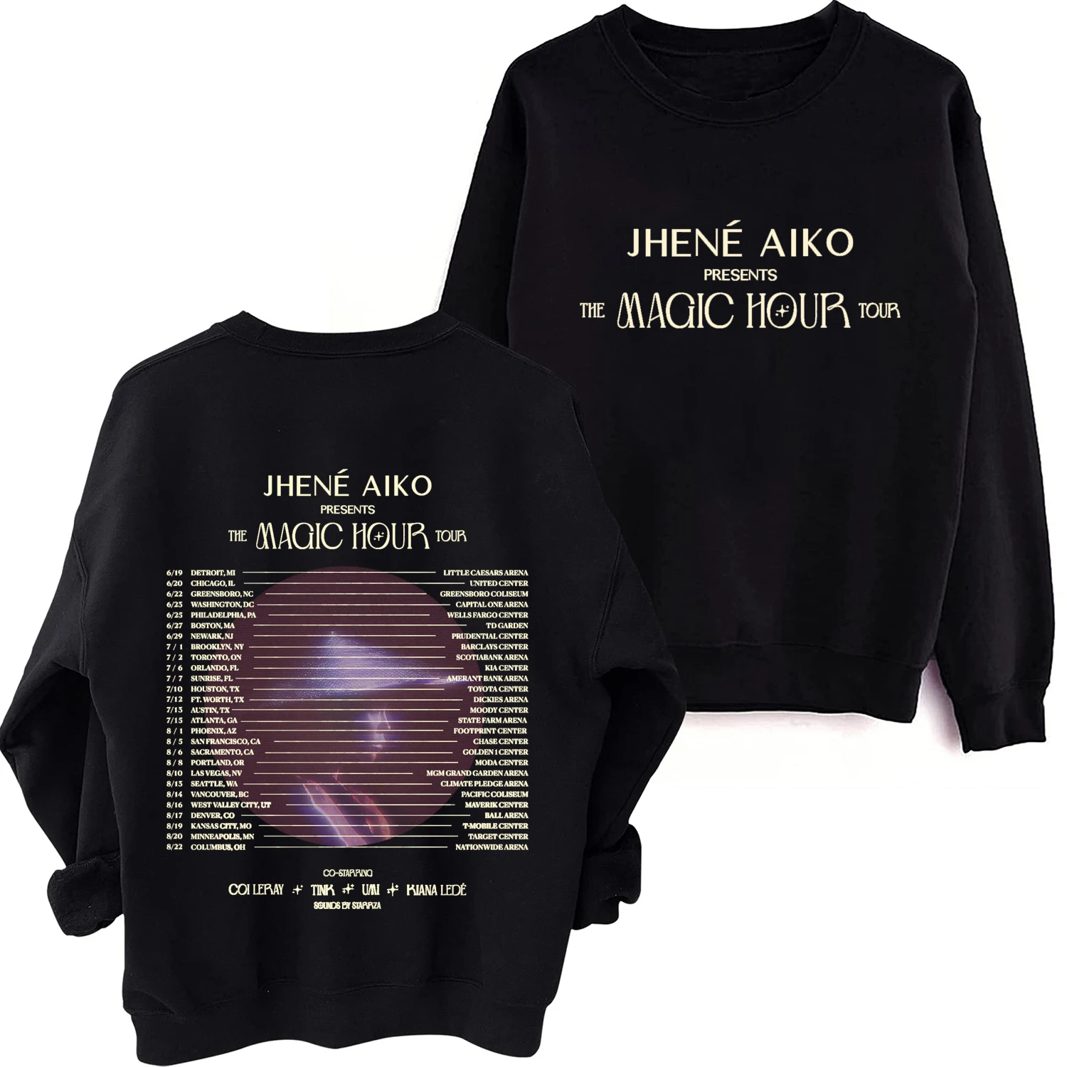 

Jhene Aiko The Magic Hour Tour 2024 O-Neck Long Sleeve Spring and Autumn Men Clothing Hoodies Women Printing Regular