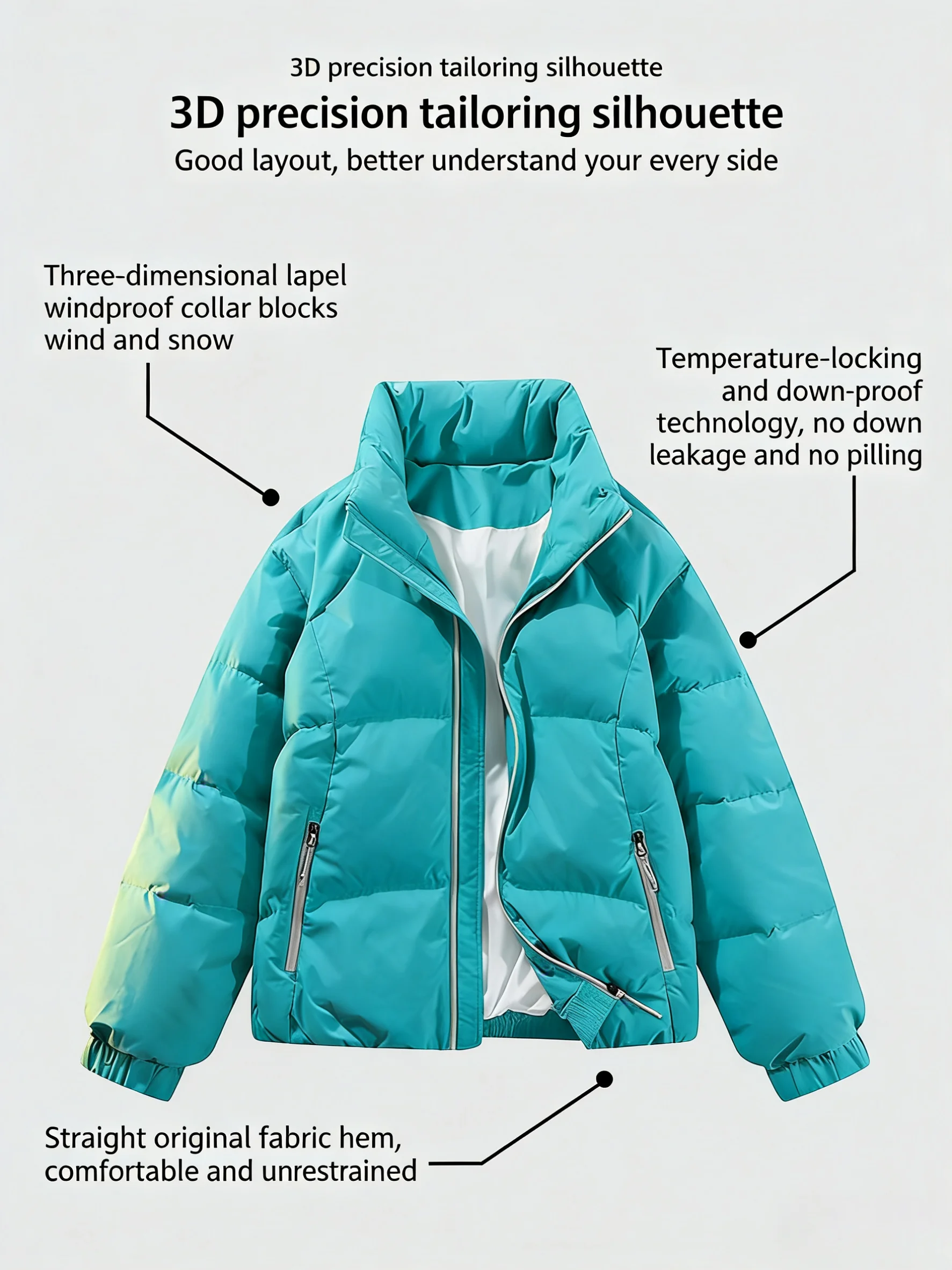 Customized Wholesale High Quality Outdoor Men's Winter Large Size Formal Polyester 95% Down Jacket With Zipper
