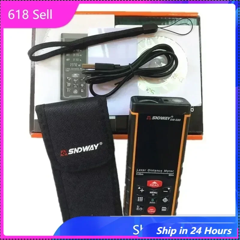 

NOYAFA Digital Laser Distance Meter Rangefinder 80m SW-S80 Color Display W-camera Rechargeable Laser Range Finder