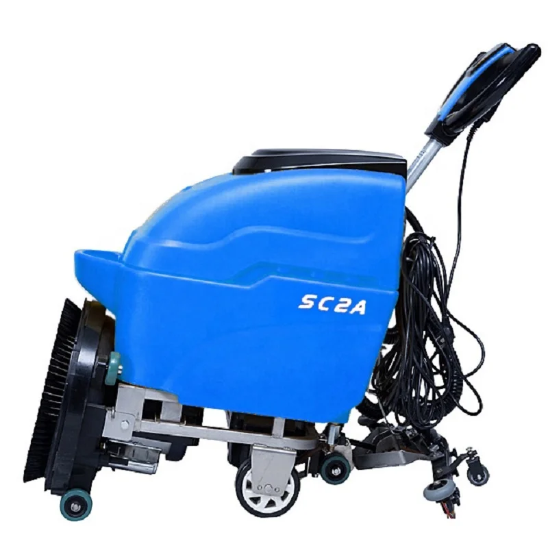 Walk Behind Hand Push Manual Sc2a Electric Automatic Marble Single Disc Floor Cleaning Machine Scrubber Buffer with Power Cable