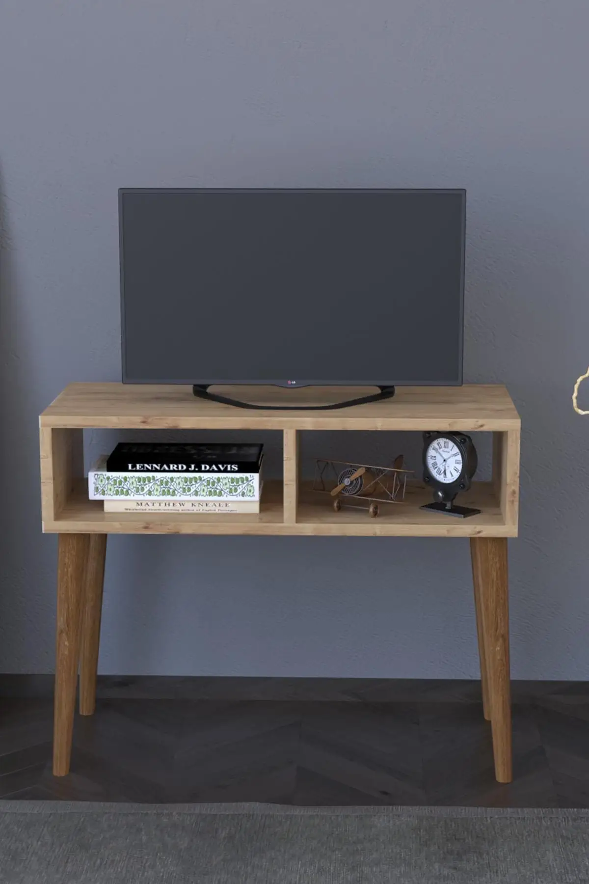 TV Stand Unit Wooden Brown White Color Option Stylish Modern Design Compatible With Any Area Of Your Home Home Decoration