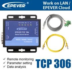 EPEVER TCP 306 Serial Port Networking Server Ethernet Convert Module Serial Port For Solar Controller Regulator Inverter