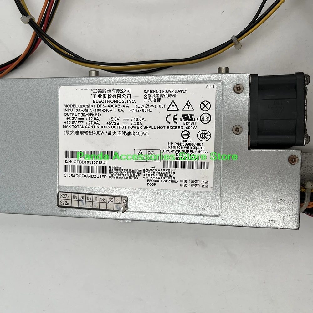 

Серверный блок питания 509006-001 536403-001 400 Вт DPS-400AB-4 A DL320G6 DL120G6 DL120G7