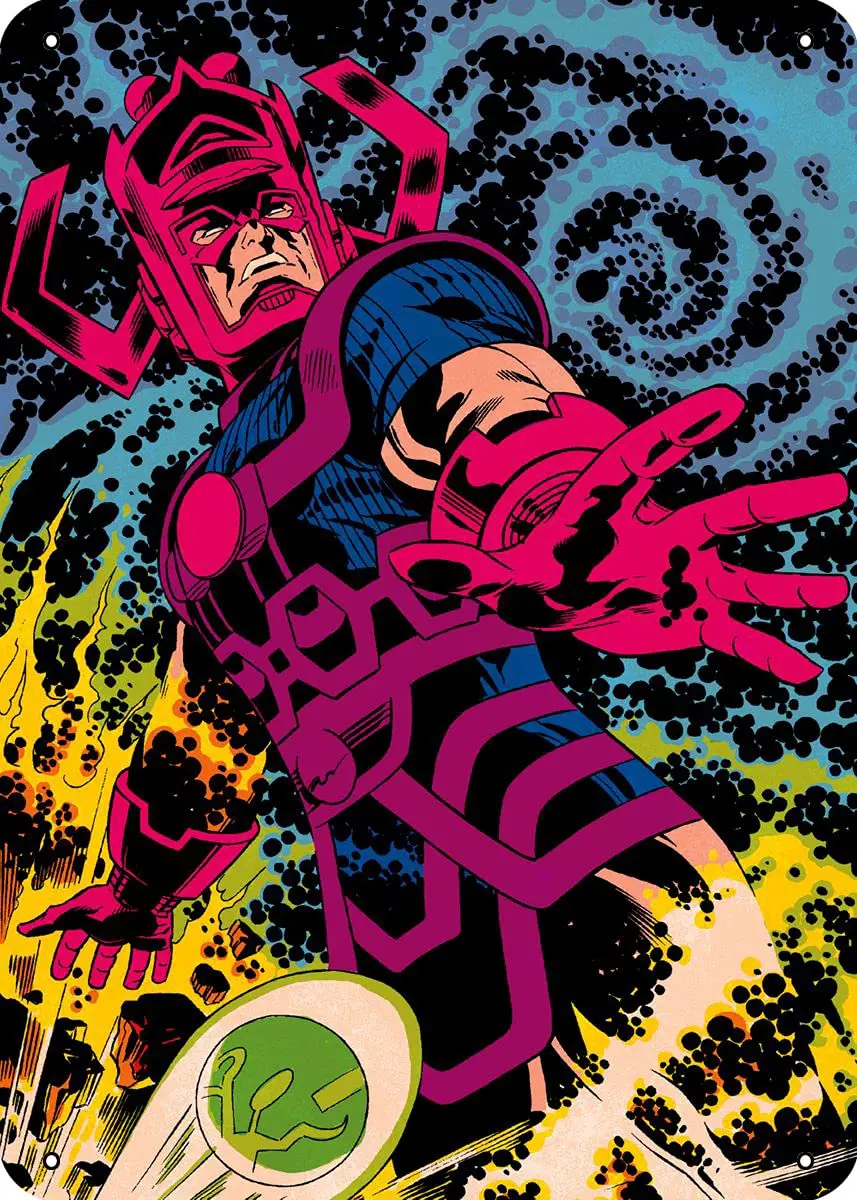 Mzzxpt Galactus Masters of Evil Metal Tin Sign 12