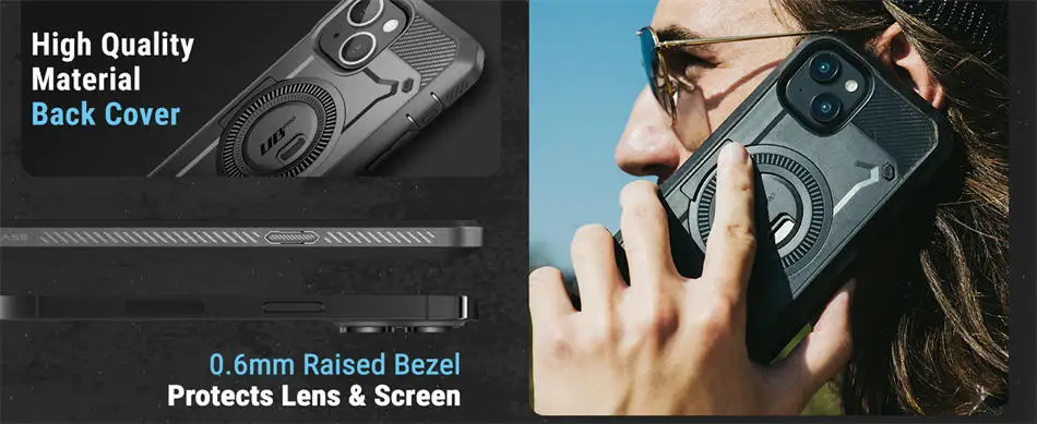 SUPCASE for iPhone 15/14/13 Case 6.1 inch 2023 UB Pro Mag Full Body Rugged Case Cover with Built-in Screen Protector