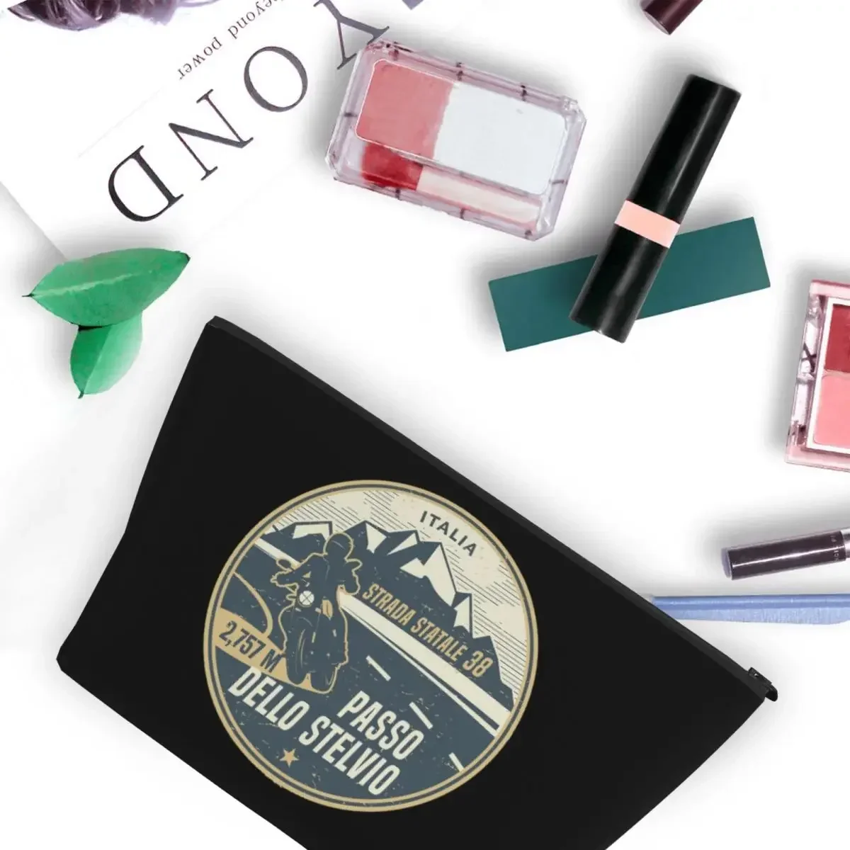 Stelvio Pass, Italy Women Cosmetic Bag Travel Makeup Organizer Pouch Toiletry Storage Dopp Kit Box
