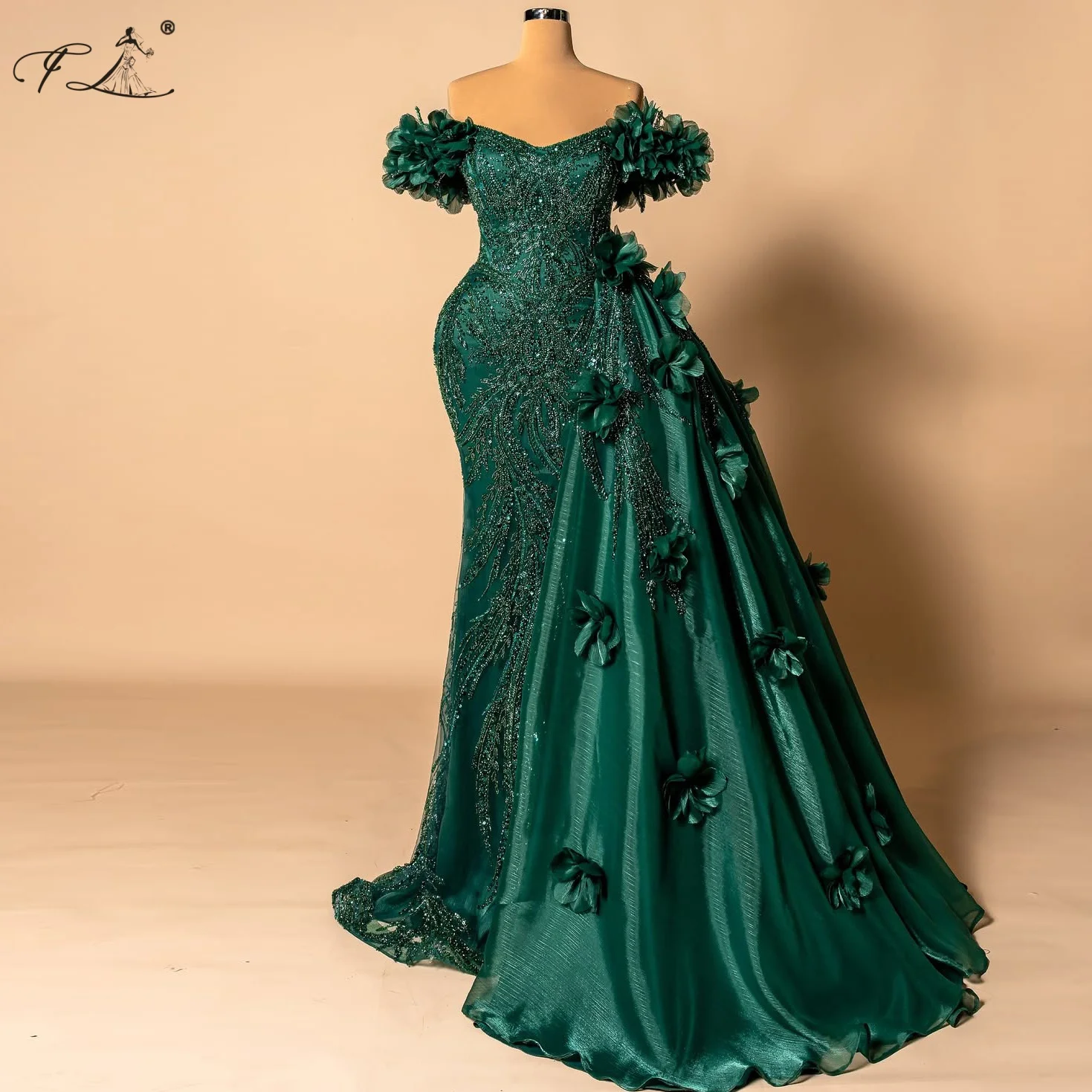 

Dubai Silver Mermaid Evening Dresses Long Sleeves Beading Saudi Arabia Wedding Party Dress Vestidos De Fiesta Customized