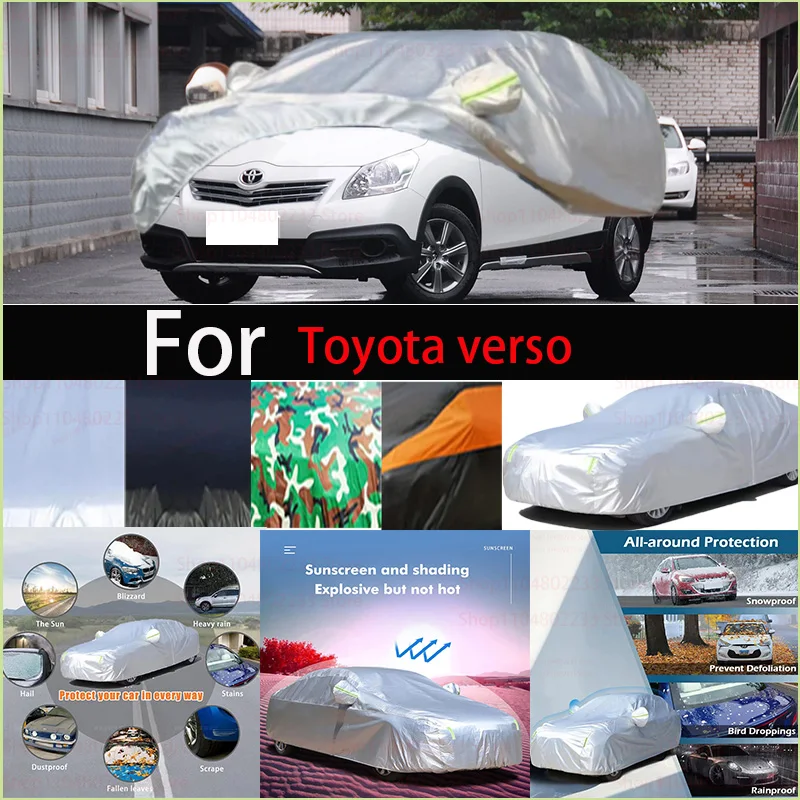 

Full Car Cover For Toyota Verso Outdoor Anti-UV Sun Shade Snow Rain Ice Protection Cover Dustproof
