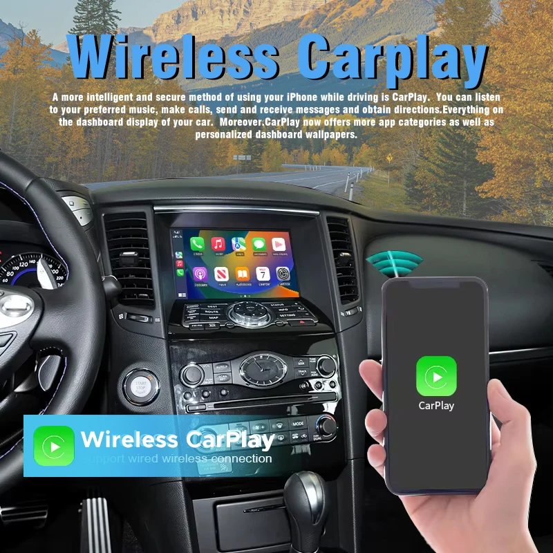 Carplay sans fil pour QX60 Q70 QX70 Android Auto Module Carplay Interface multimédia lecteur Radio Navigation