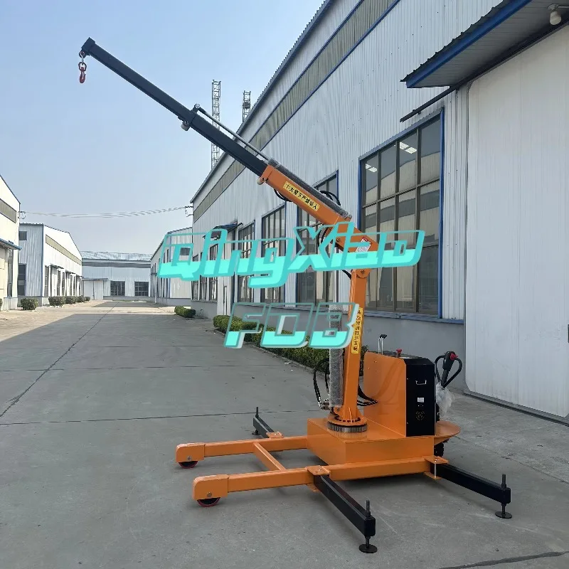 New All-Electric 1 Ton Simple Telescopic Lift Mobile  Truck-Mounted Crane Hydraulic  Material Handling CE Certified In Stock FOB