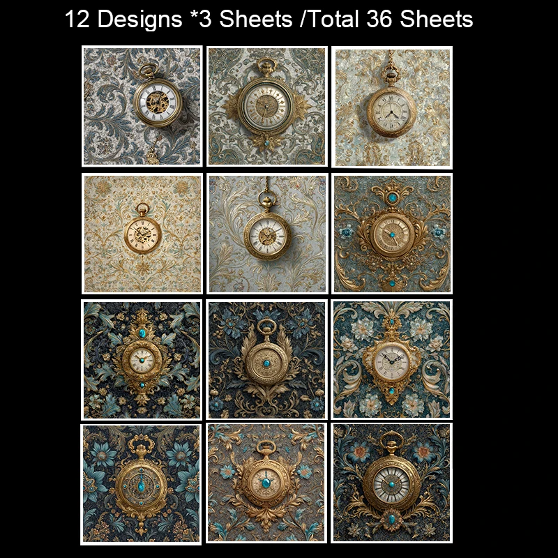 Paquete de 36 hojas de papel para álbum de recortes de 6 "x 6": impresiones botánicas de acuarela para álbumes de recortes, origami, diario basura y tarjetas DIY.