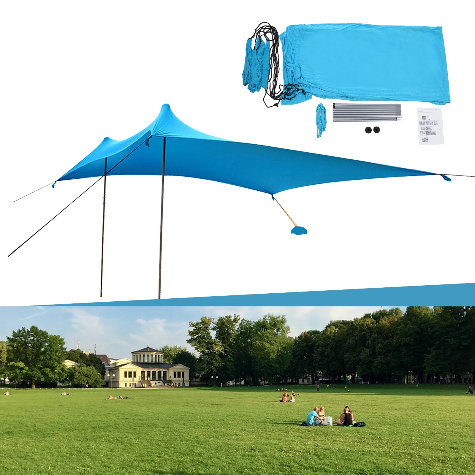 

Outdoor Portable Beach Awning Sun Protection Awning Camping Fishing Tourism Camping Tent Portable Canopy Awning