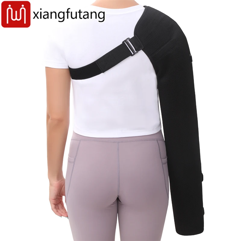 Protector de brazo largo con calefacción de capa de aire, masajeador de vibración para brazo, alivia el dolor de codo y hombro congelado, soporte de recuperación para el cuidado térmico del brazo