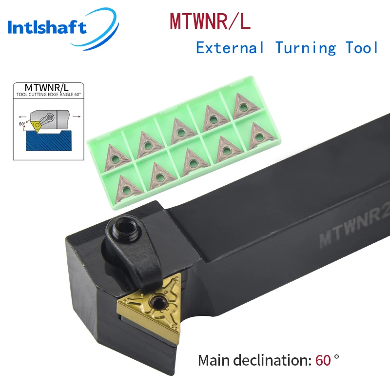 MTWNR1616H16 MTWNR2020K16 MTWNL2525M16 External Turning Tool Holder TNMG Carbide Inserts MTWNR/L Lathe Cutting Tools Set