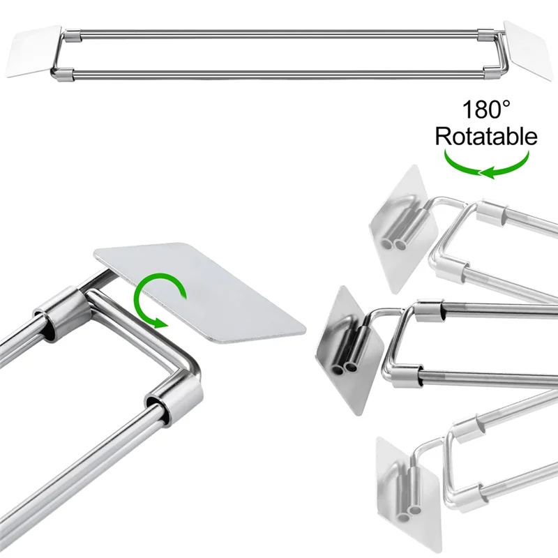 

4Pcs RV Refrigerator Bars 12.44-22.63Inch Adjustable Stainless Steel RV Fridge Tension Rods RV Refrigerator Accessories