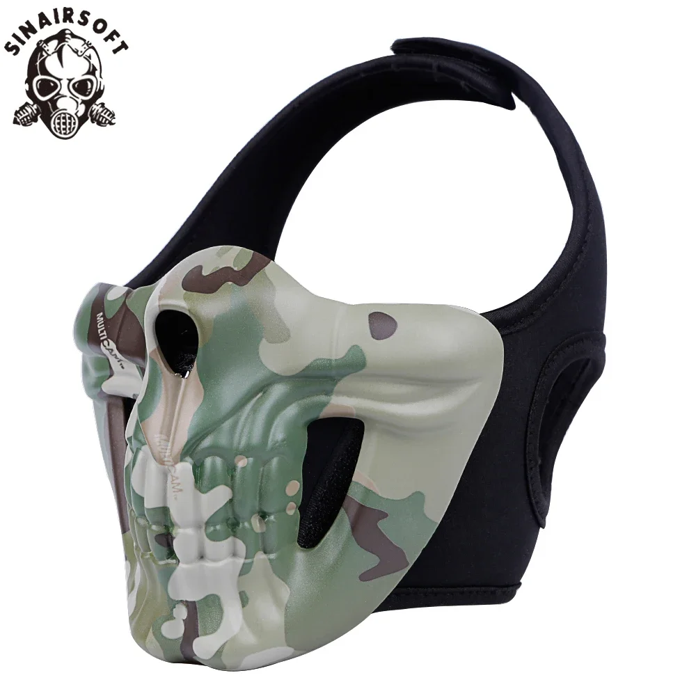 

Tactical Skull Half Face Mask for Hunting Airsoft Paintball Outboor Halloween Cosplay CS Shooting Multi-style Protective Masks