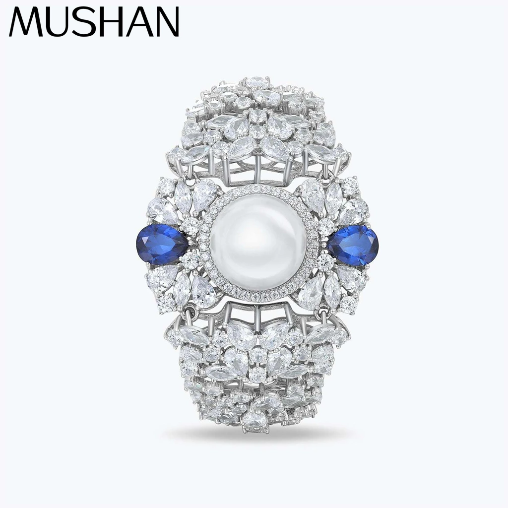 

MuShan Jewelry 925 Sterling Silver Bracelets Bangles Tennis Bracelet 5A Zircon Women Glamorous Anniversary Women