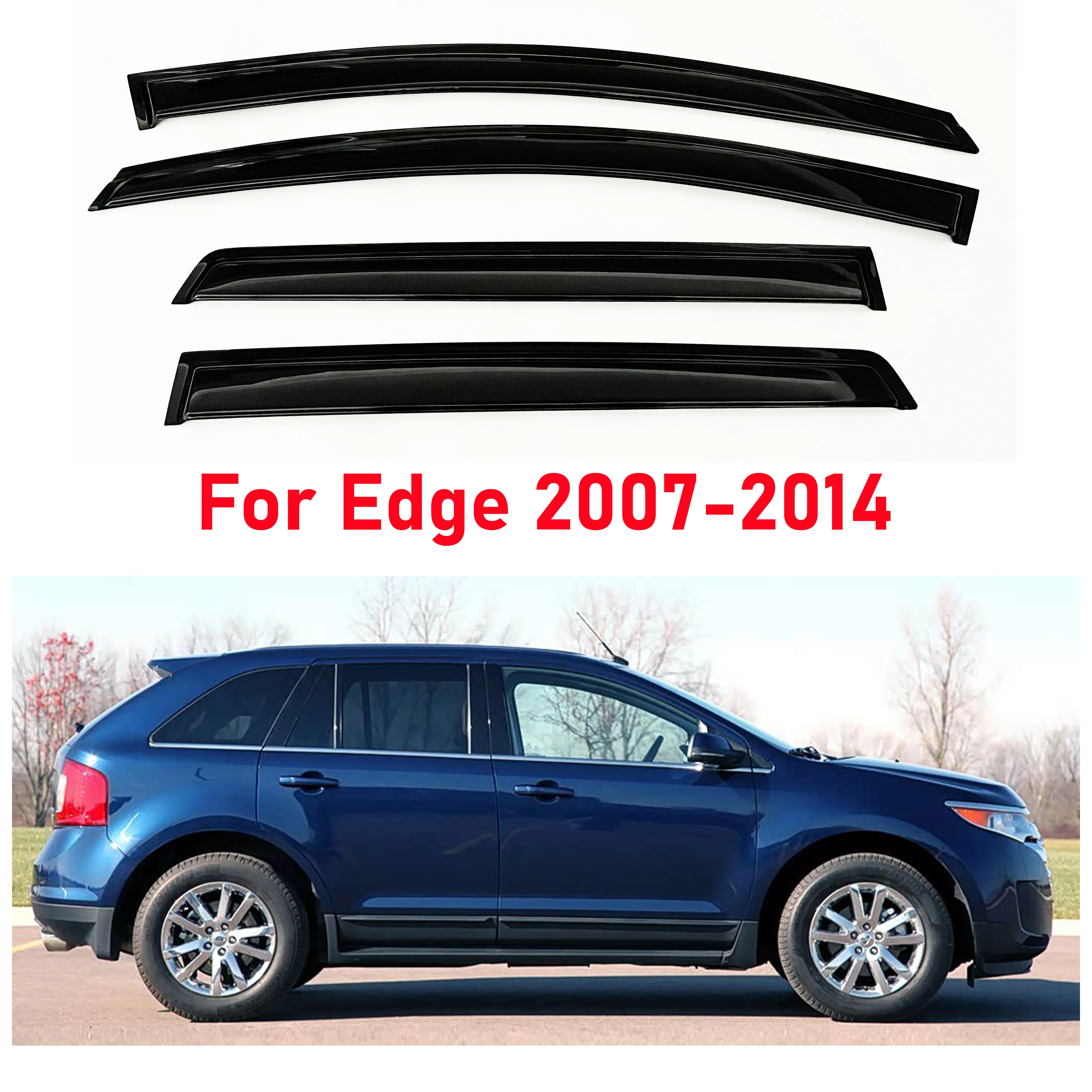 

4 шт. новейшей модели солнцезащитного козырька на окно автомобиля для Edge 2007-2014, оконный козырек от дождя, оконные козырьки, защита от дождя