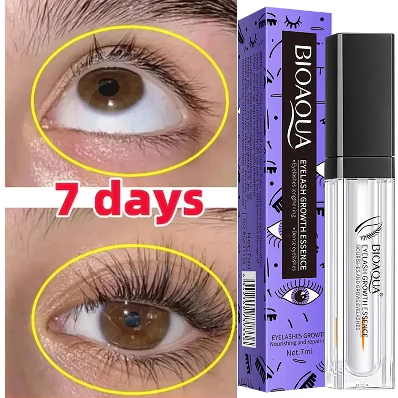Schnelles Wimpernwachstumsserum, 7 Tage natürlicher Wimpernverstärker, längere, vollere, dickere, lockige Wimpernbehandlung, Augenpflegeprodukte, Make-up