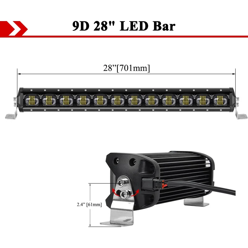 9D Lens Flood Beam LED Werklichtbalk Offroad 4x4 Bumper LED Rijlicht SUV Auto Truck ATV Dak LED Werklamp