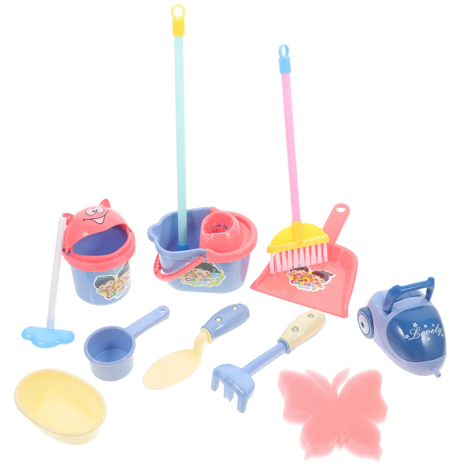 1Set Mini Cleaning Tool Simulation Set Role Play Educational Kids Pretend Play Small Cleaning Equipment Educational Toy