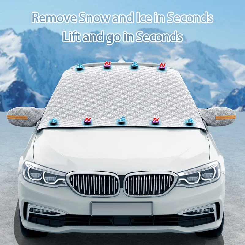 ل BMW GT I3 I4 I5 I7 M3 M4 M5 M6 M8 E60 E61 E70 E81 E87 E90 E91 E92 سيارة الزجاج الأمامي مكافحة الثلوج درع ظلة غطاء أجزاء #2