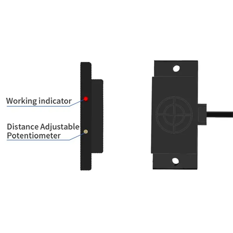 New Tech E2K Series 10-30V DC 3-Wire NPN PNP Proximity Sensor Matrix Capacitive Switch Sensing Distance 10Mm Adjustable