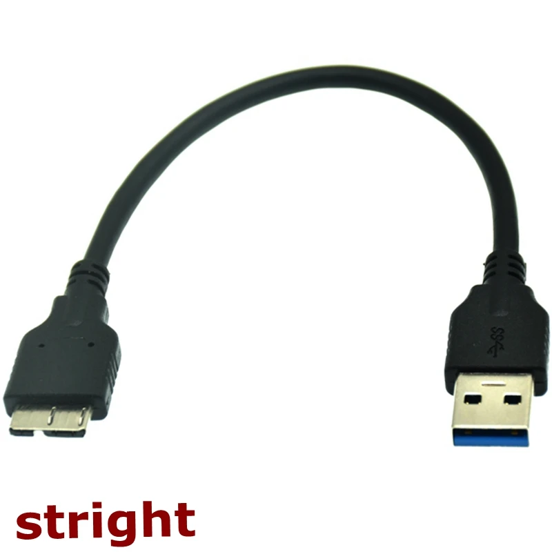 25cm Right Angle 90 Degree USB 3.0 to Micro B Right-Angled Cable for Toshiba External Hard Drive Samsung Mobile Phone Data Cable