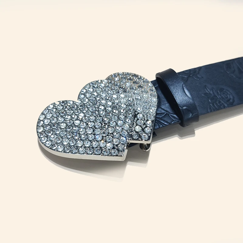 Новый готический панк кожаный ремень Y2k для женщин и мужчин с пряжкой в виде сердца на талии на Хэллоуин, роскошные женские джинсы, брюки, декоративный пояс