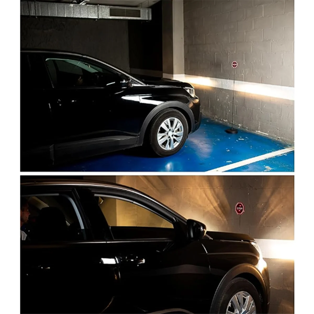 Parking Garage Flashing Stop Sign, Garage Parking Sign, Adjustable Height Parking Assist, Led Garage Parking Light