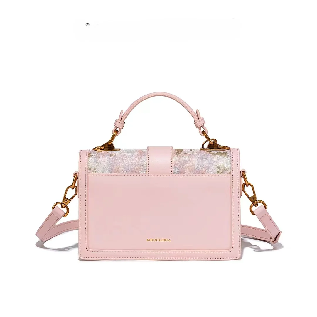 Luxury Brand Chinese Style Embroidered Hand-held Small Square Bag Niche Light Luxury Fashionable Versatile Crossbody Bag