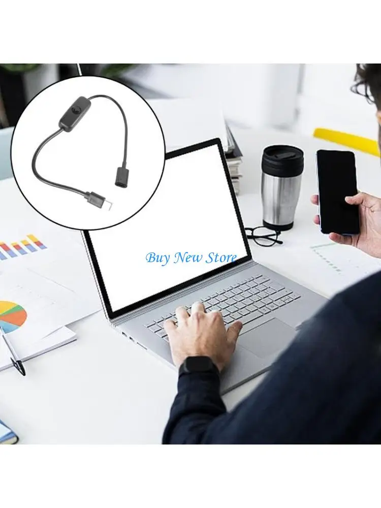 

20CE USB C Extension Cable USB Type C Male to Female Extension with Power Switcher