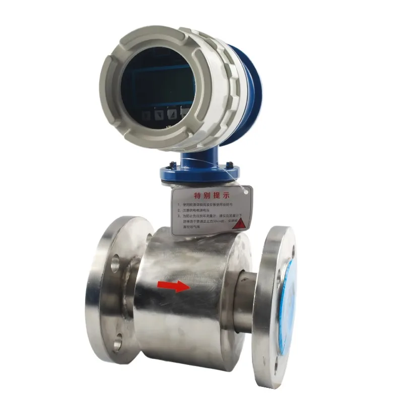 DN10-DN50 Sanitary Magnetic Flow Meter Stainless Digital Water Wastewater Inline 4-20mA RS485 PTFE Rubber Liner