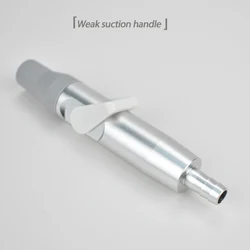 Dental Weak Suction Handle Saliva Ejector Suction Valves Tip Adaptor with Gray Silicone Sleeve Dental Tool
