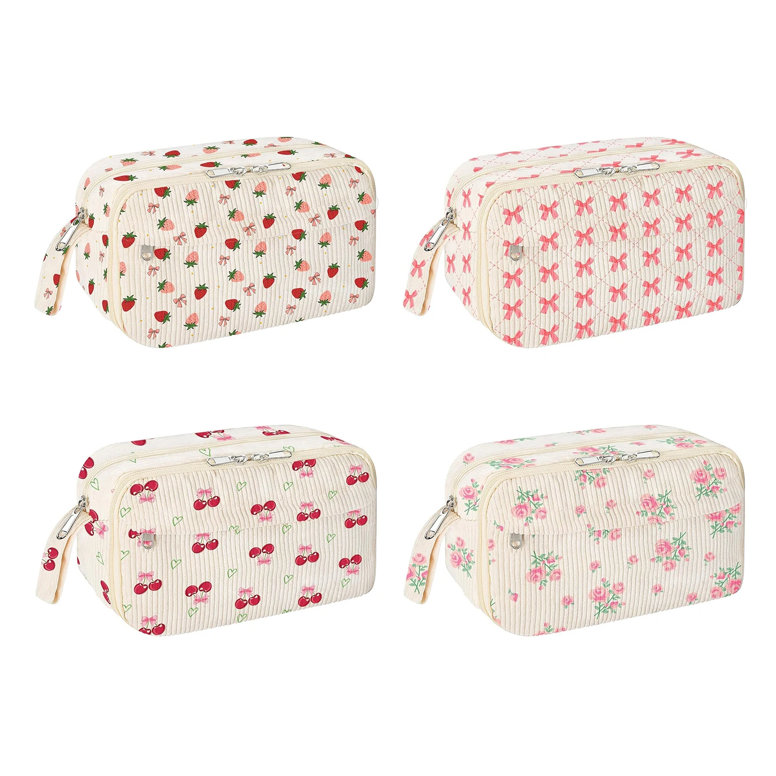 حقيبة أقلام رصاص بسحاب مع مقصورة بمقبض محمول وحقيبة تخزين قرطاسية أنيقة ذات سعة كبيرة للمنزل والمكتب والمدرسة