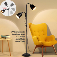 Modern Floor Lamp E27 Adjustable Direction Led Sofa Floor Lights Living Room Bedroom Study Indoor Decoration Standing Warm Light