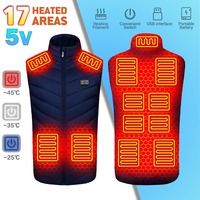 Waistcoat For Sports Hiking Oversized Men USB Infrared 17 Heating Areas Vest Thermal Jacket Men Winter Electric Heated Vest