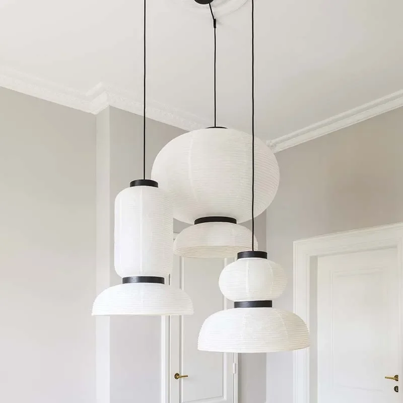 

Nordic Modern Xuan Paper Pendant Lights LED Living Room Decoration Lantern Design Hanging Lights Restaurant Light Bedroom Lamp