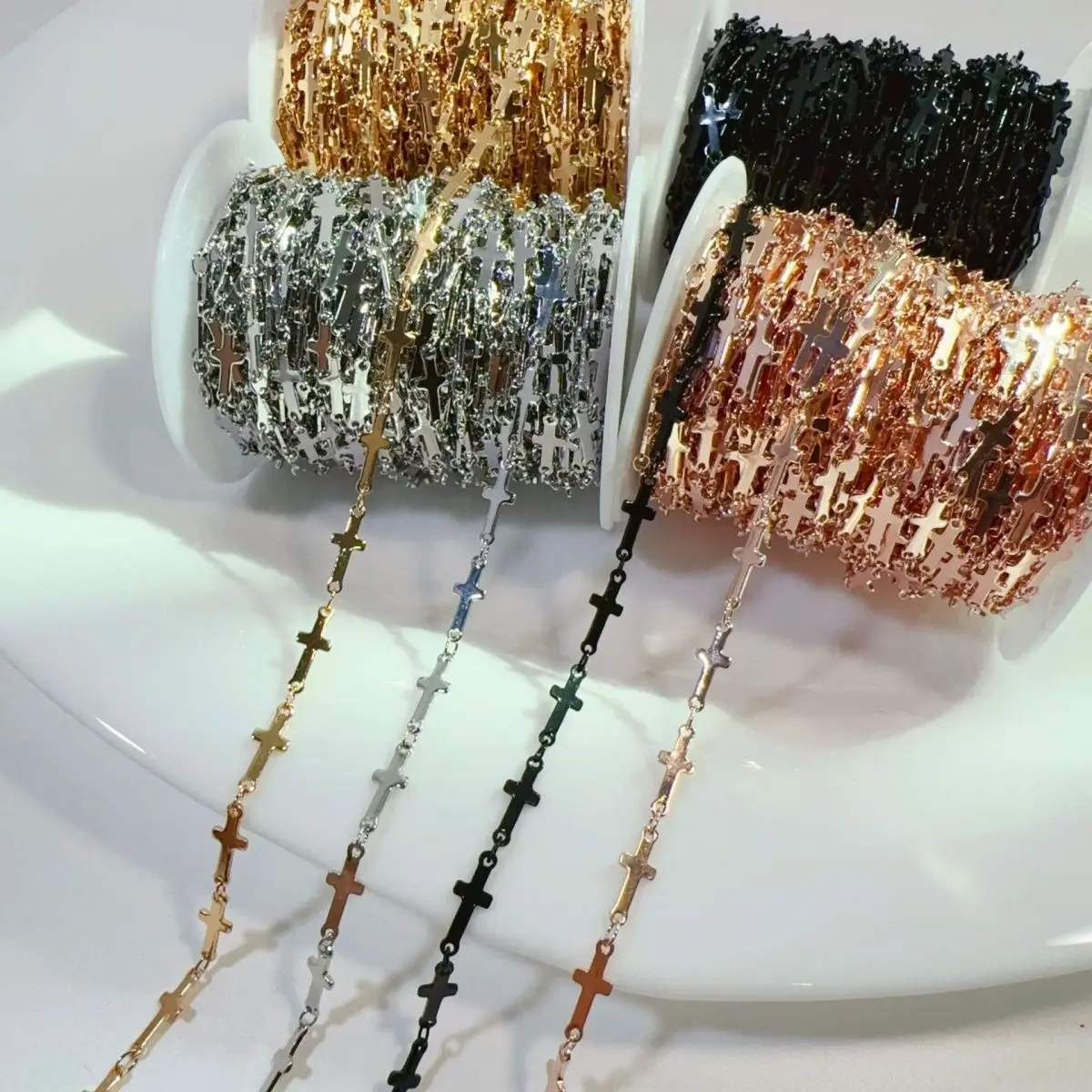 

Модная металлическая цепочка с перекрестным плетением длиной 1 метр, цепочка в стиле панк «сделай сам», ювелирные изделия, Женский чокер, ожерелье, браслет для изготовления ювелирных изделий, аксессуары «сделай сам»