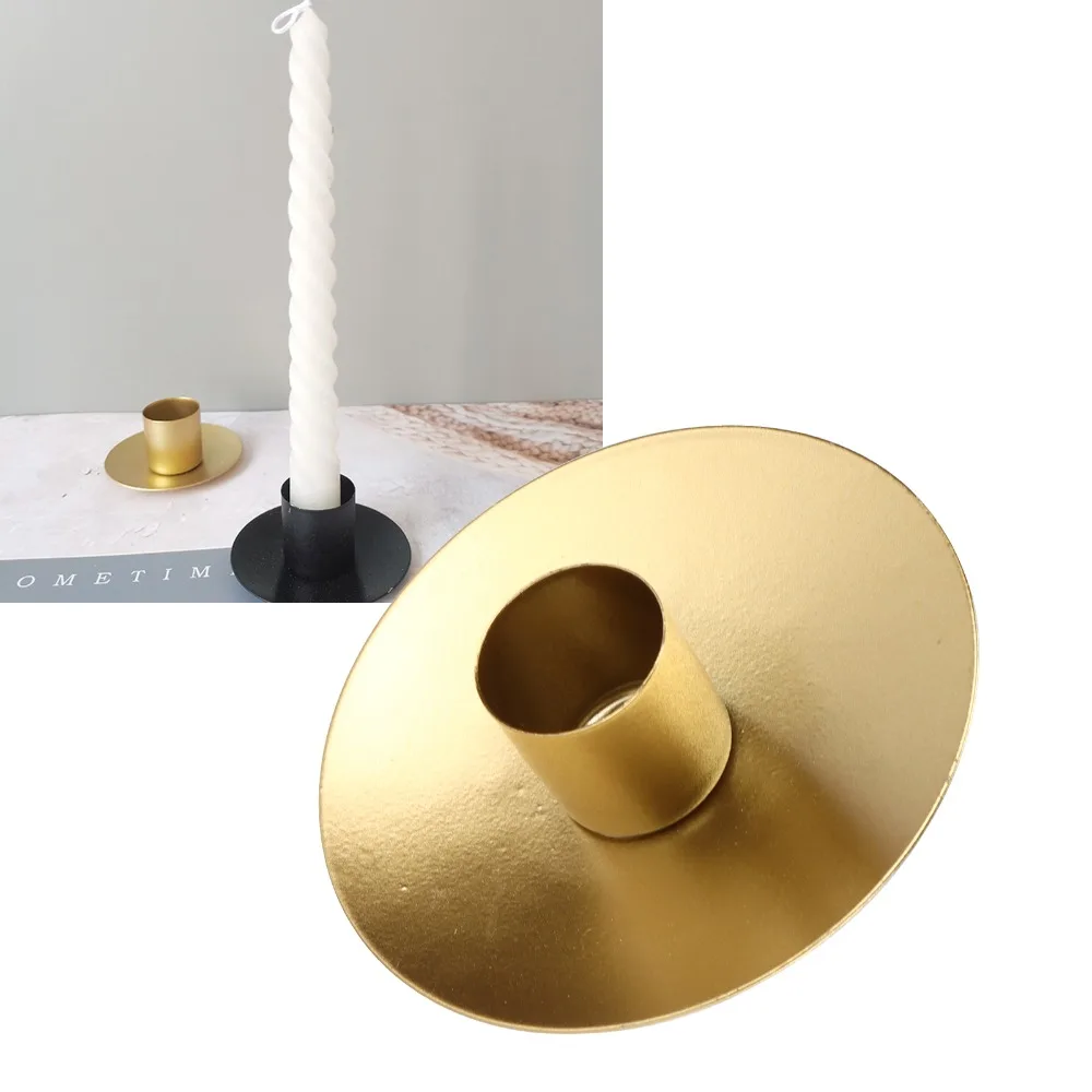 Single Head Brass Candle Holder Geometry Iron Wrought Iron Candlestick Gold Geometry Candleholder Christmas Mantel Display