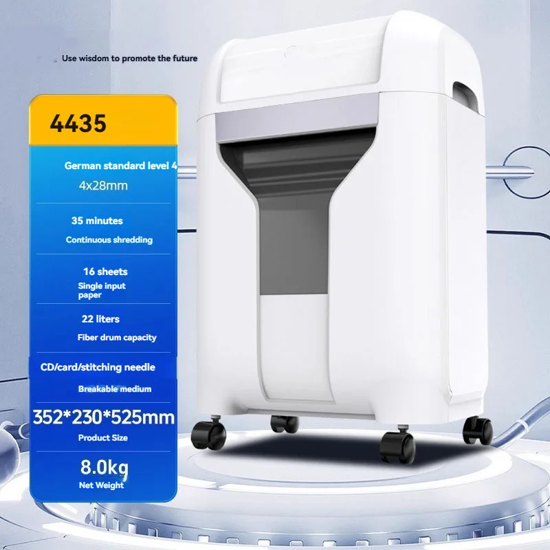 

25L 4435 Office Electric Shredder for Shredding Paper Particles Book Nails Cards Confidential Specific Document Shredder Level 5