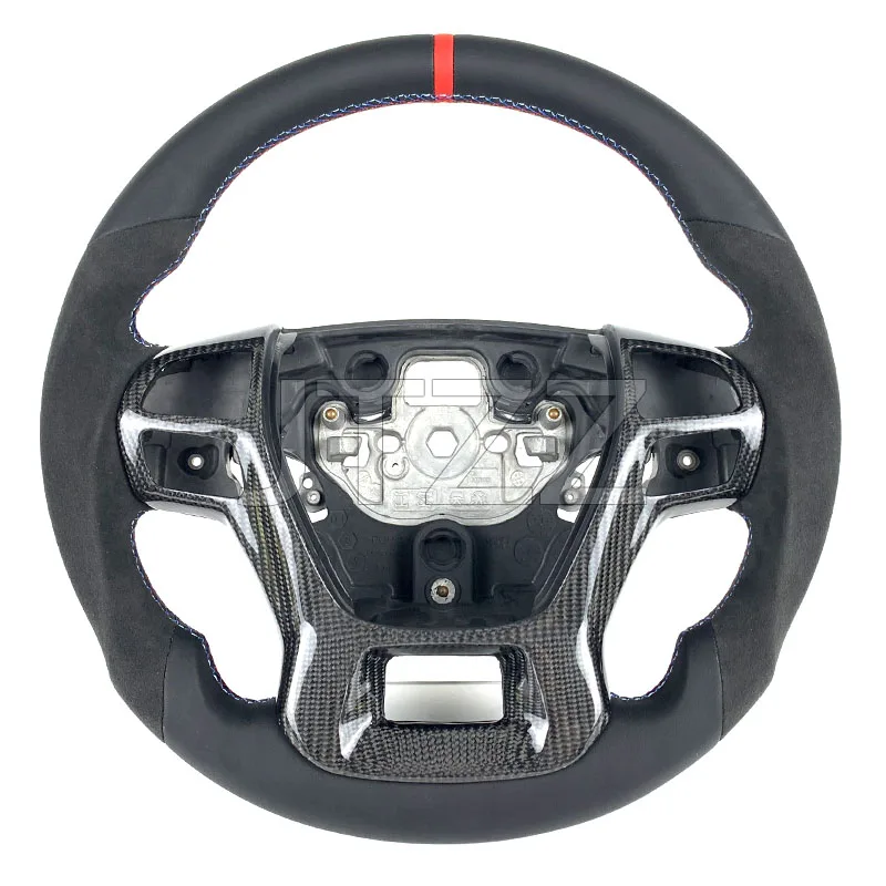 For Ford Raptor F150 Carbon Fiber Leather Suede Style Custom Car Steering Wheel 2012 2013 2014 2015 2016 2017 2018