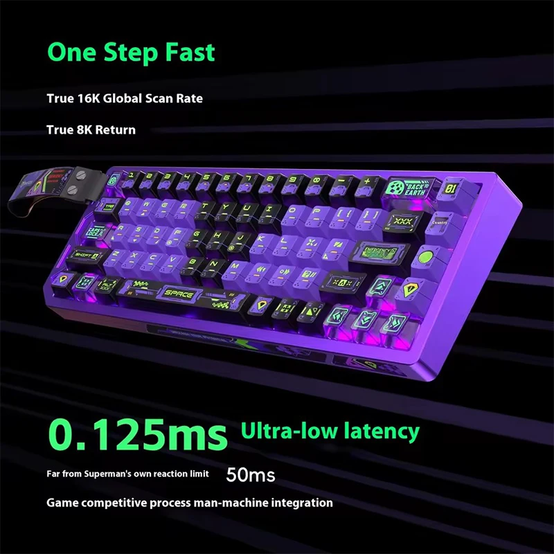 PIIFOX Walker68 Keyboard Mekanis Berkabel Sakelar Magnetik Aluminium 0,125MS 0,01RT 8000Hz Keyboard Game E-sport PC Kustom