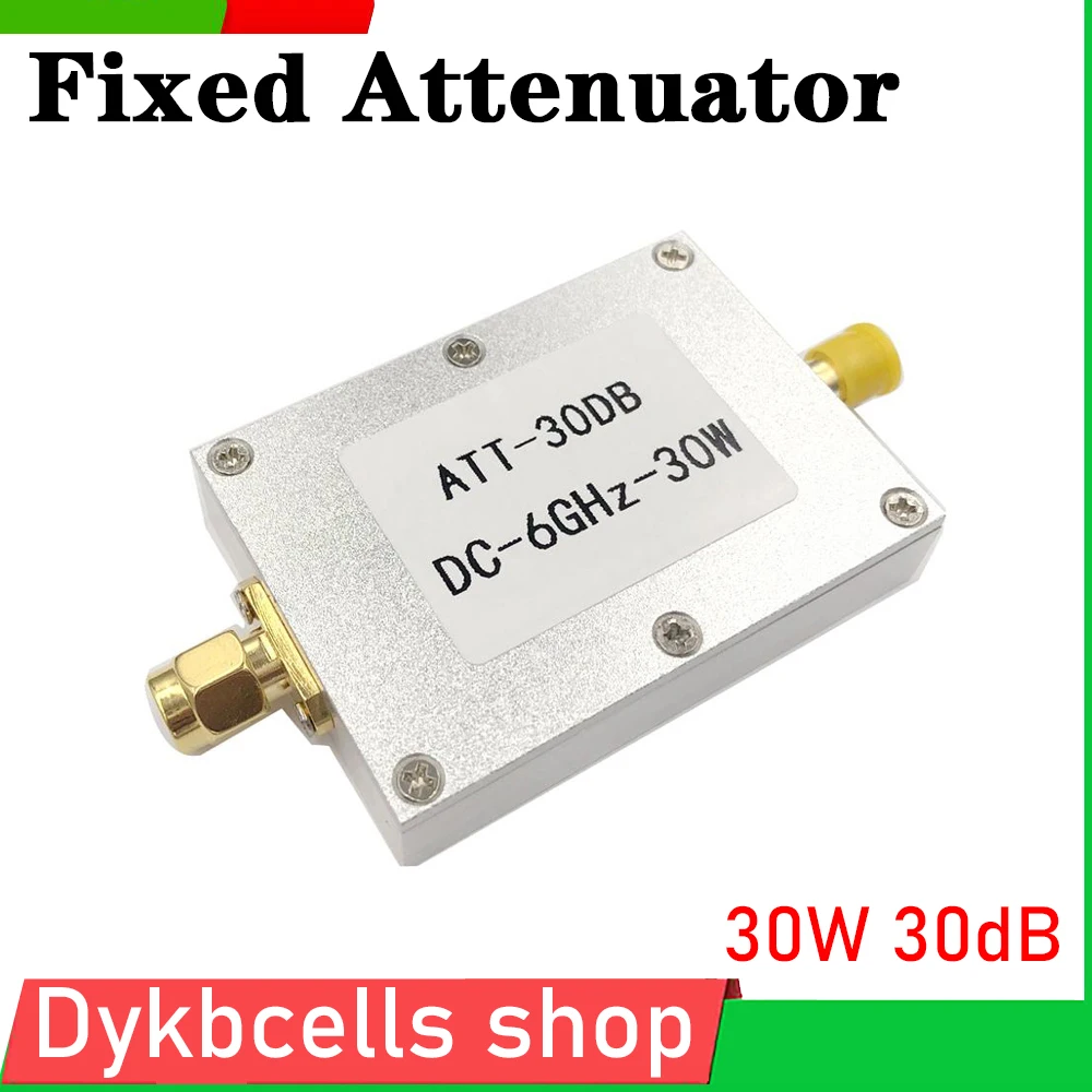 DC-6000Mhz 30W 30dB RF attenuator SMA Fixed attenuator FOR Ham Radio RF Amplifier power meter spectrum analyzer