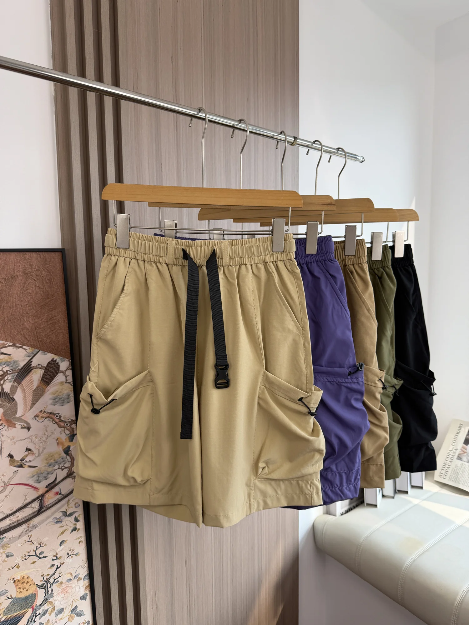 

Line Quick Dry Casual Five Inch Shorts with 3D Pockets Lightweight Workwear Summer Men's Fashion Shorts