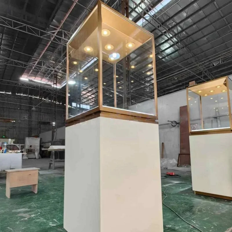 custom.Commercial Refrigerated Pastry Bread Display LED Lighting Glass Back Heavy Duty Wooden Stand Customizab