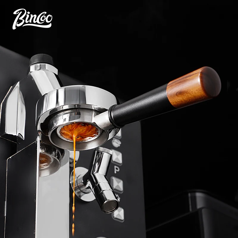 

Bincoo Espresso Machine Handle Stainless Steel Binaural Bottomless Three Ear 51/58mm Handle Accessories Universal