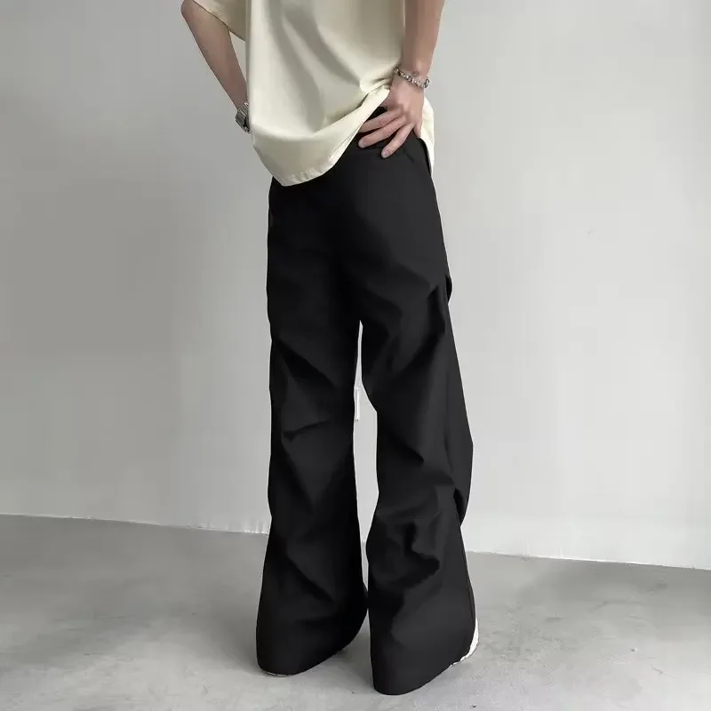 

Японские Ретро Хип-Хоп Брюки-карго Для Мужчин Корейская Мода Свободные Повседневные Широкие Расклешенные Брюки Y2k Бегуны Мужская Одежда Уличная Одежда