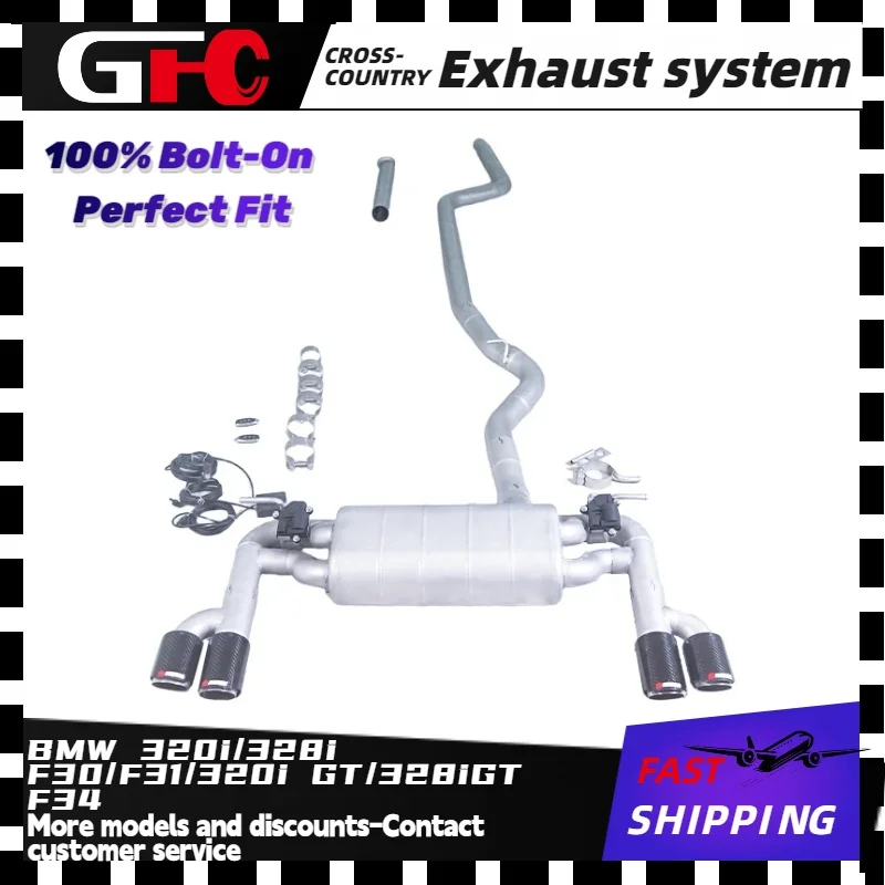 

Catback Exhaust System Single Muffler Dual Valve|For BMW 320i/328i F30/F31/320i GT/328iGT F34 420i/428i F32/F33/F36|MP Diffuser